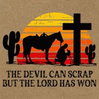 The Devil Can Scrap But The Lord Has Won Cotton Canvas Backpack