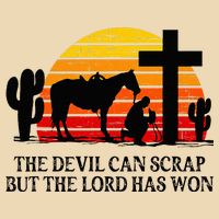 The Devil Can Scrap But The Lord Has Won Drawstring Bag