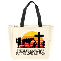 The Devil Can Scrap But The Lord Has Won Zip Tote Bag