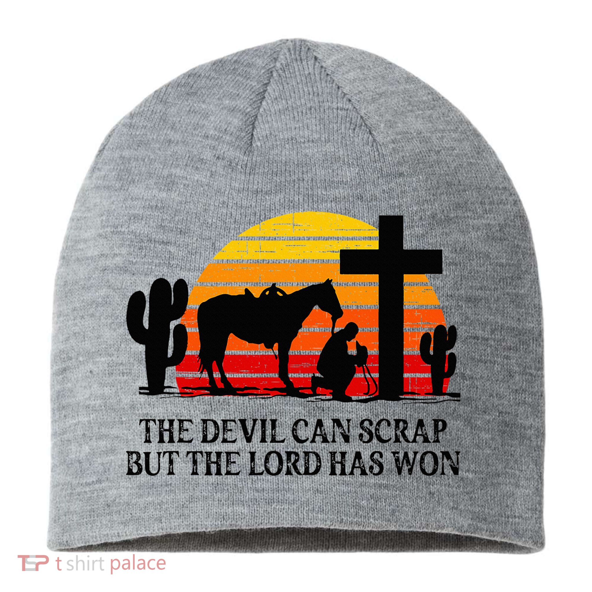 The Devil Can Scrap But The Lord Has Won Sustainable Beanie