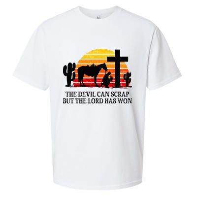 The Devil Can Scrap But The Lord Has Won Sueded Cloud Jersey T-Shirt