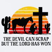 The Devil Can Scrap But The Lord Has Won Sueded Cloud Jersey T-Shirt