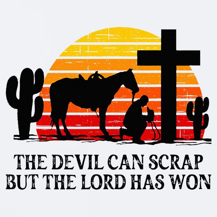 The Devil Can Scrap But The Lord Has Won Sueded Cloud Jersey T-Shirt