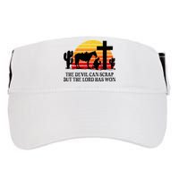 The Devil Can Scrap But The Lord Has Won Adult Drive Performance Visor