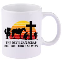The Devil Can Scrap But The Lord Has Won 11oz C Handle Ceramic Mug