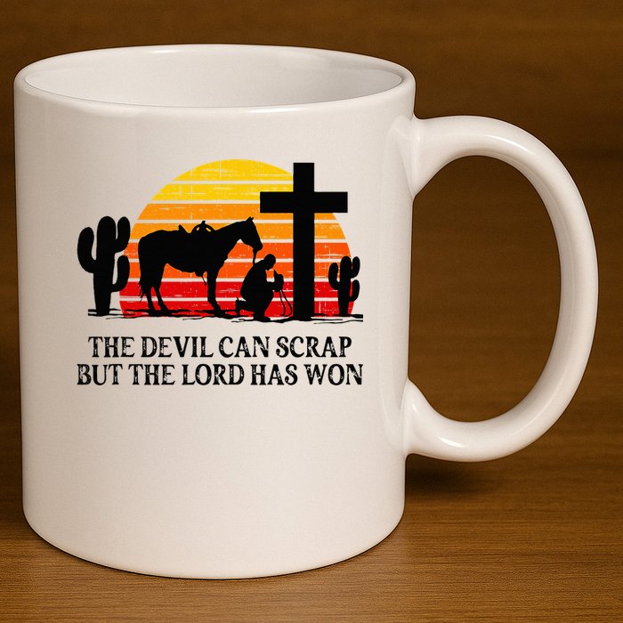 The Devil Can Scrap But The Lord Has Won 11oz C Handle Ceramic Mug