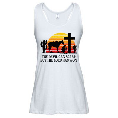 The Devil Can Scrap But The Lord Has Won Ladies Essential Flowy Tank