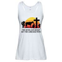 The Devil Can Scrap But The Lord Has Won Ladies Essential Flowy Tank