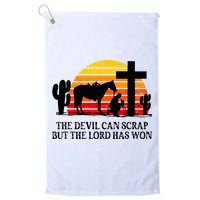 The Devil Can Scrap But The Lord Has Won Golf Towel