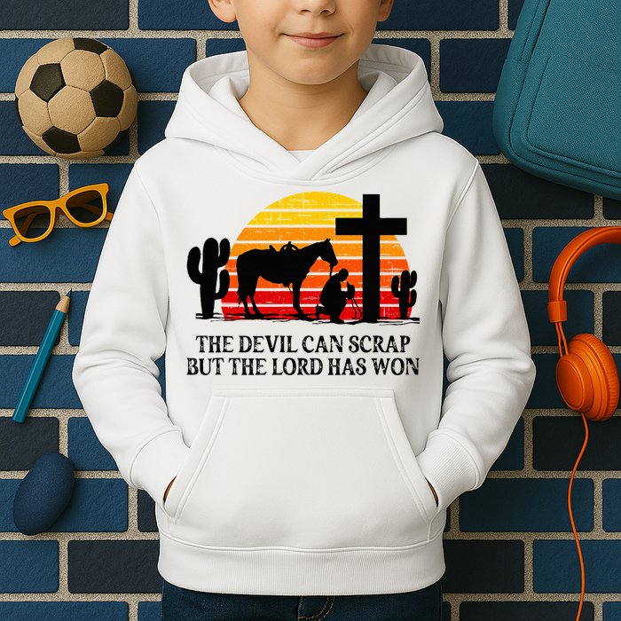 The Devil Can Scrap But The Lord Has Won Kids Hoodie