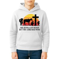 The Devil Can Scrap But The Lord Has Won Kids Hoodie
