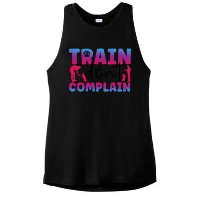 Train Don't Complain Dog Trainer Dog Training Gift Ladies PosiCharge Tri-Blend Wicking Tank