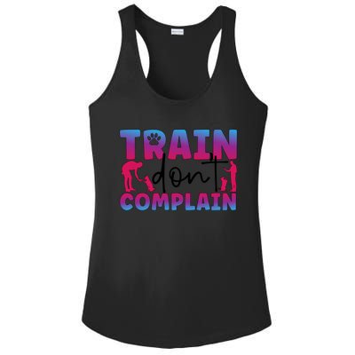 Train Don't Complain Dog Trainer Dog Training Gift Ladies PosiCharge Competitor Racerback Tank