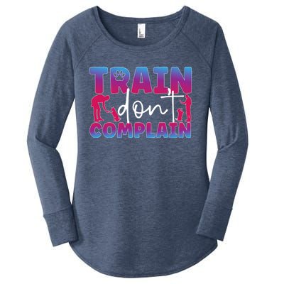 Train Don't Complain Dog Trainer Dog Training Funny Gift Women's Perfect Tri Tunic Long Sleeve Shirt