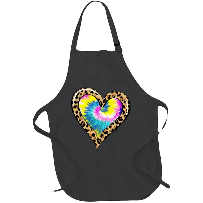 Tie Dye Colorful Cute Leopard Heart Love Hippie Apron