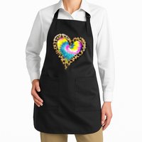 Tie Dye Colorful Cute Leopard Heart Love Hippie Apron