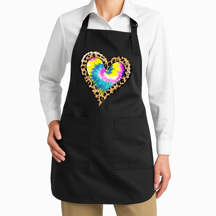 Tie Dye Colorful Cute Leopard Heart Love Hippie Apron