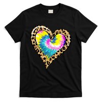 Tie Dye Colorful Cute Leopard Heart Love Hippie T-Shirt