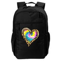 Tie Dye Colorful Cute Leopard Heart Love Hippie Backpack