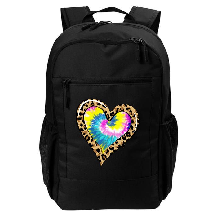 Tie Dye Colorful Cute Leopard Heart Love Hippie Backpack
