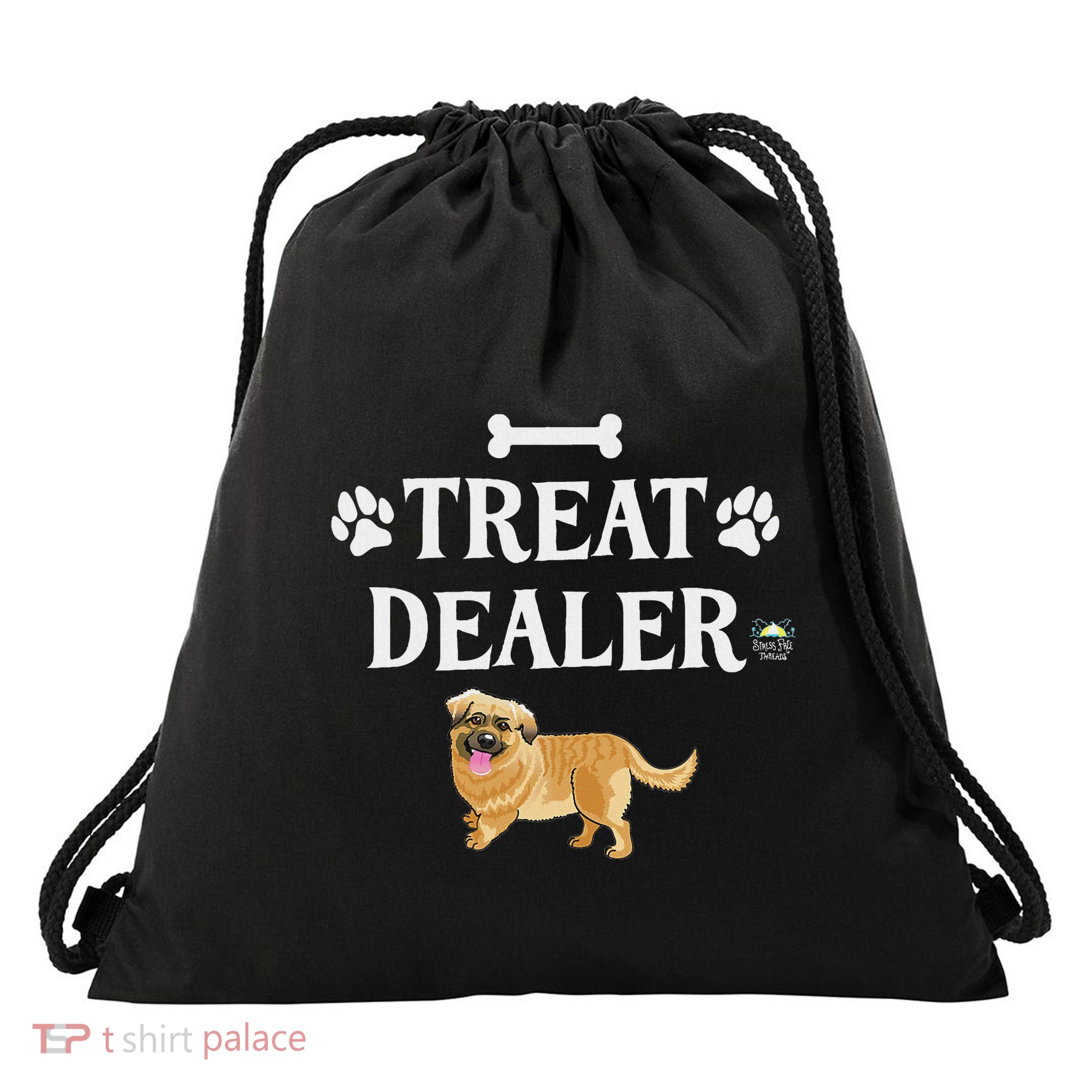 Treat Dealer Chow Mix Dog Trainer Drawstring Bag