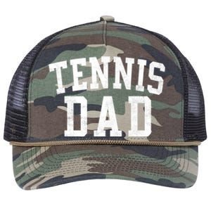 Tennis Dad Classic Bold Font FatherS Day Daddy Retro Rope Trucker Hat Cap