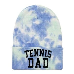 Tennis Dad Classic Bold Font FatherS Day Daddy Tie Dye 12in Knit Beanie