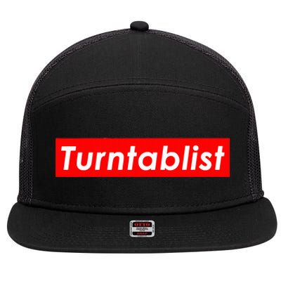 Turntablist Dj Costume For Vinyl Record Club Edm Music Dj 7 Panel Mesh Trucker Snapback Hat