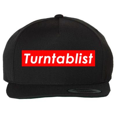 Turntablist Dj Costume For Vinyl Record Club Edm Music Dj Wool Snapback Cap