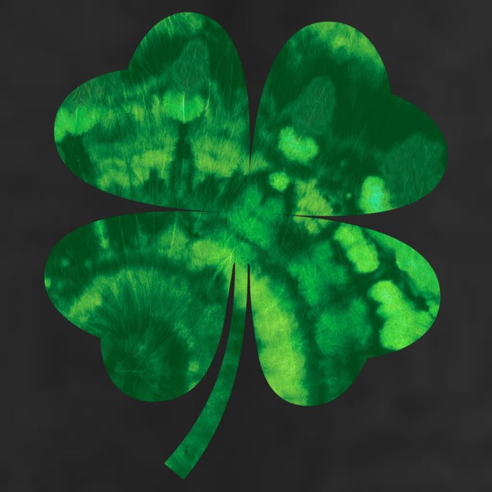 Tie Dye Clover St Patrick's Day 7 Panel Mesh Trucker Snapback Hat