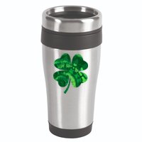 Tie Dye Clover St Patrick's Day 16oz Travel Tumbler