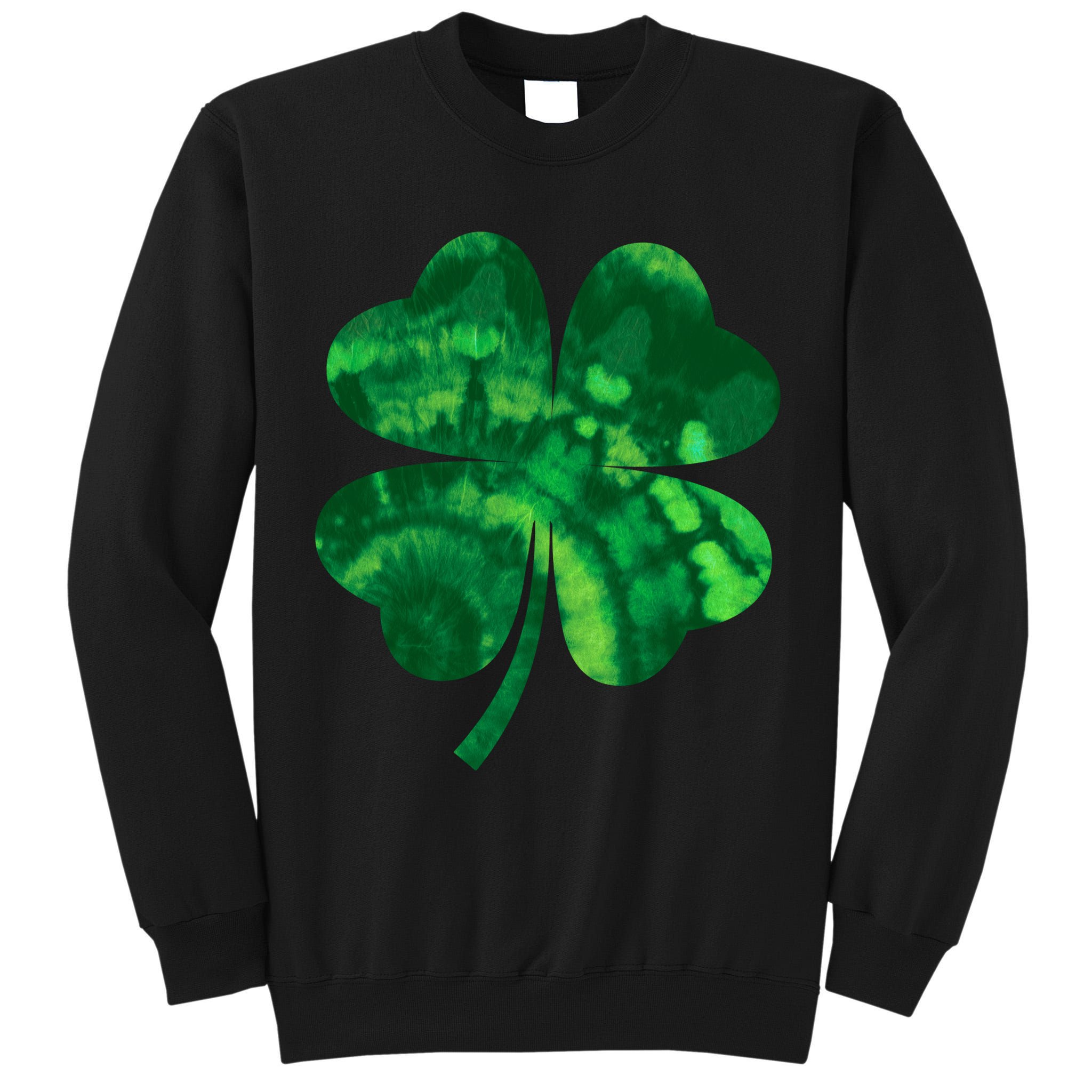 Tie Dye Clover St Patrick's Day Tall Sweatshirt