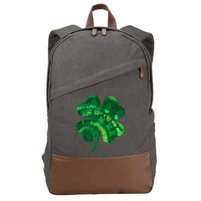 Tie Dye Clover St Patrick's Day Cotton Canvas Backpack