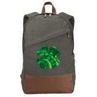 Tie Dye Clover St Patrick's Day Cotton Canvas Backpack