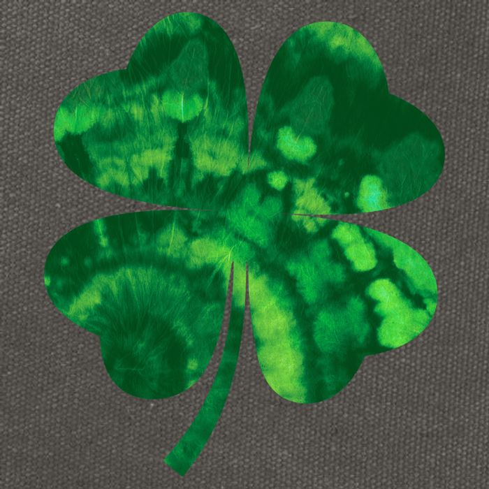 Tie Dye Clover St Patrick's Day Cotton Canvas Backpack