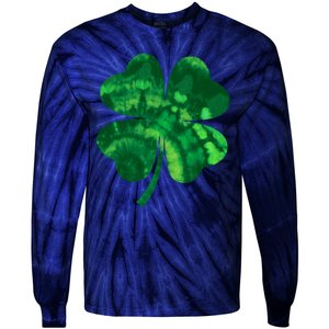 Tie Dye Clover St Patrick's Day Tie-Dye Long Sleeve Shirt