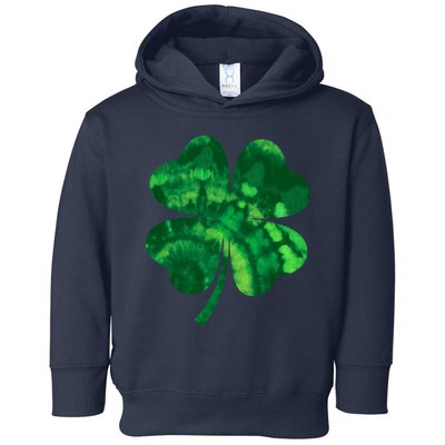 Tie Dye Clover St Patrick's Day Toddler Hoodie