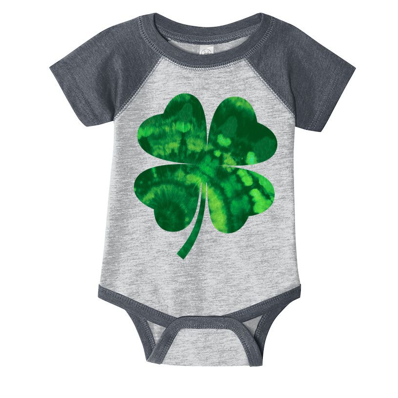 Tie Dye Clover St Patrick's Day Infant Baby Jersey Bodysuit