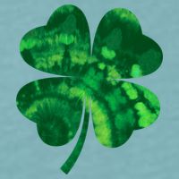 Tie Dye Clover St Patrick's Day Sueded Cloud Jersey T-Shirt
