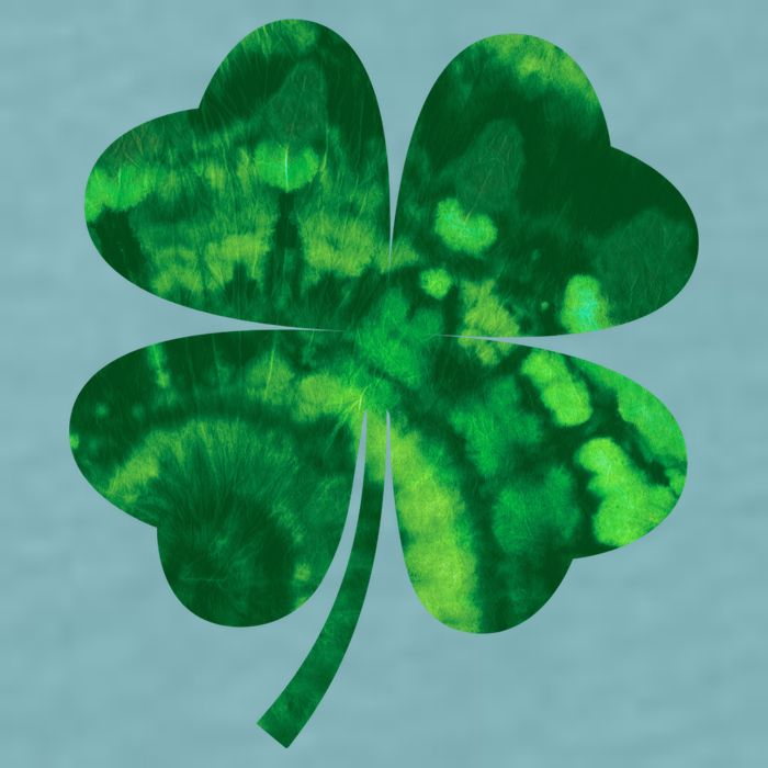 Tie Dye Clover St Patrick's Day Sueded Cloud Jersey T-Shirt