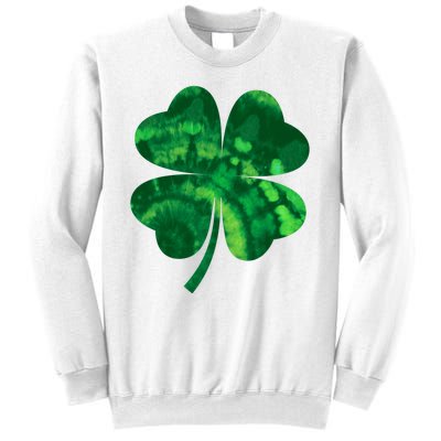 Tie Dye Clover St Patrick's Day Sweatshirt