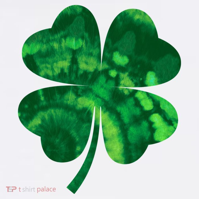 Tie Dye Clover St Patrick's Day Button