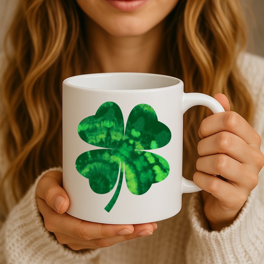 Tie Dye Clover St Patrick's Day Mug
