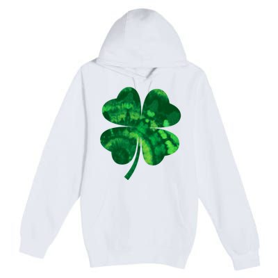 Tie Dye Clover St Patrick's Day Premium Pullover Hoodie