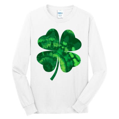 Tie Dye Clover St Patrick's Day Tall Long Sleeve T-Shirt