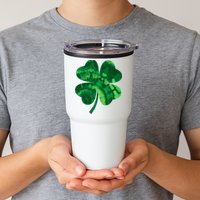 Tie Dye Clover St Patrick's Day Tumbler