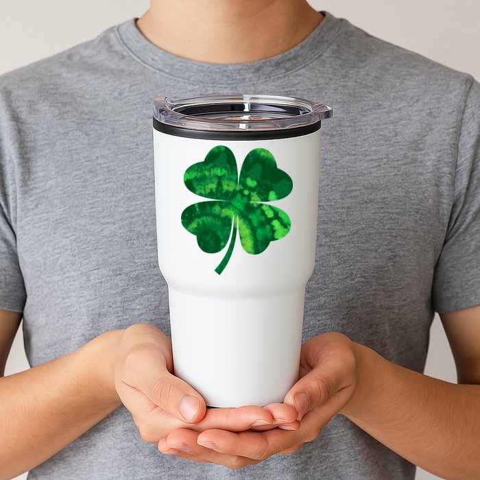 Tie Dye Clover St Patrick's Day Tumbler