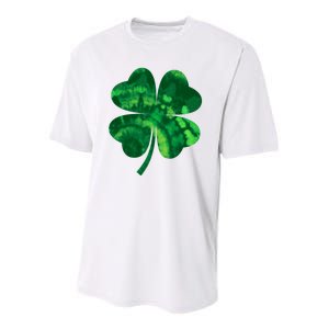 Tie Dye Clover St Patrick's Day Youth Performance Sprint T-Shirt