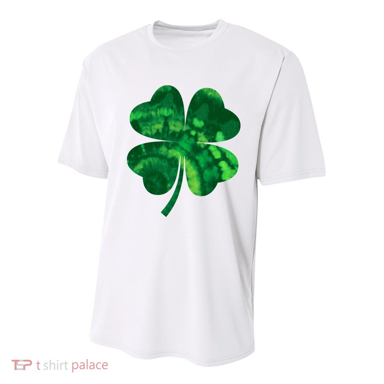 Tie Dye Clover St Patrick's Day Youth Performance Sprint T-Shirt