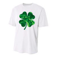 Tie Dye Clover St Patrick's Day Youth Performance Sprint T-Shirt